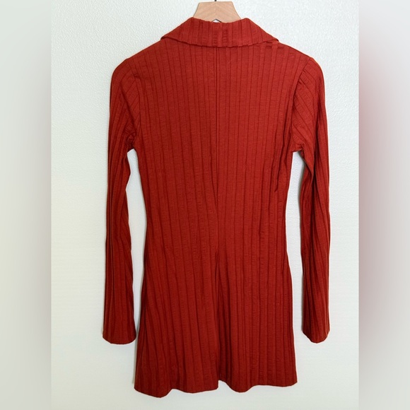REFORMATION Benton Ribbed Button-Front Sweater Mini Dress - Picture 6 of 11